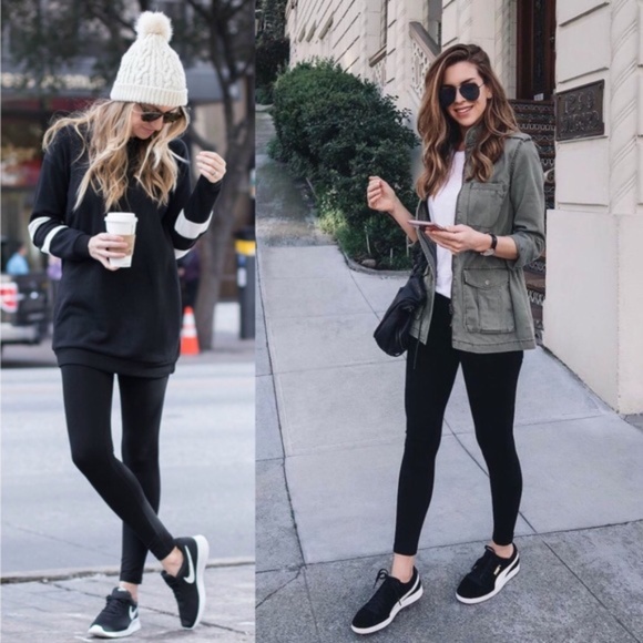 RE-STOCK! Black Fleece Lined High Waisted Leggings - Picture 2 of 3